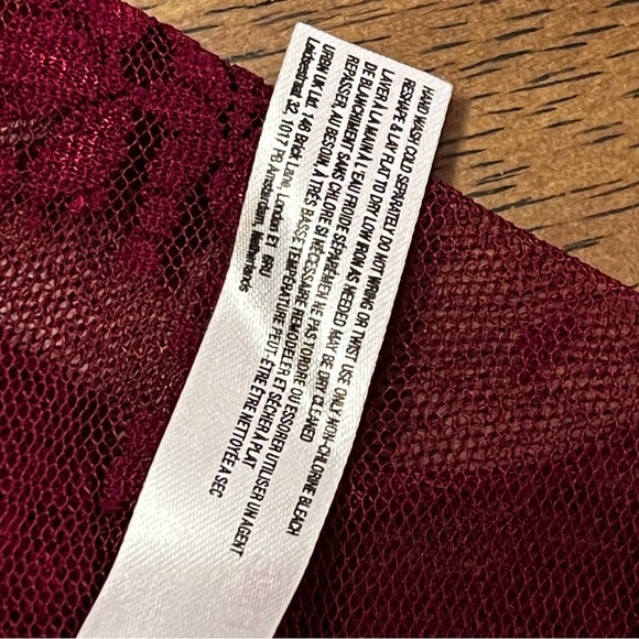 NWOT Free People Layered in Luxe Tee Burgundy Red Size Small Boho Coquette - Picture 7 of 10